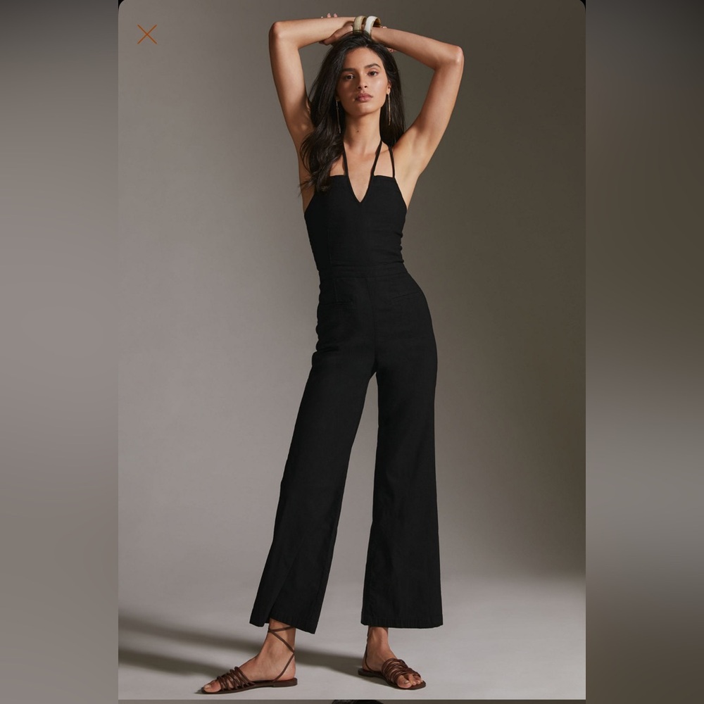 Maeve strappy back jumpsuit - black size 0
